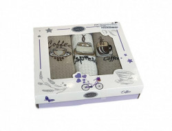 Набор кухонных полотенец вафельных хлопковых KARVEN HM746 КОФЕ V13 40х60 (3шт)