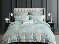 Постельное белье из фланели ASABELLA Акватическая палитра 50х70 (2шт) и 70х70 (2шт) семейное