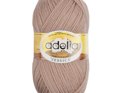 Пряжа ADELIA JESSICA №18 бежевая 67% шерсть, 33% полиэстер, 5 шт х 100 гр, 260 м +/- 10 м