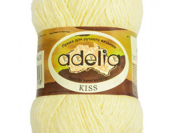 Пряжа ADELIA KISS №23 желтая 100% полиэстер, 10 шт х 50 гр, 145 м +/- 7 м