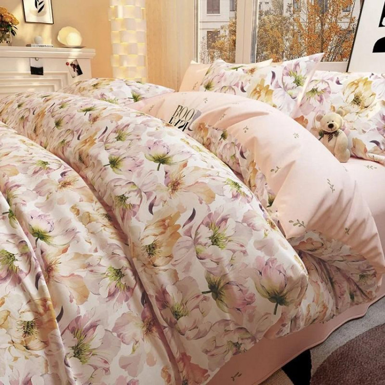 Постельное белье из печатного сатина SAILID B-501-1 1,5-спальное