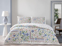 Постельное белье из ранфорса TAC RANFORCE GRACIE синее евро