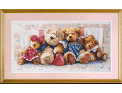 Набор для вышивания DIMENSIONS 35039 Плюшевые мишки 46x23 см