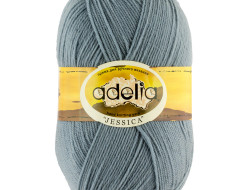 Пряжа ADELIA JESSICA №20 серо-голубая 67% шерсть, 33% полиэстер, 5 шт х 100 гр, 260 м +/- 10 м