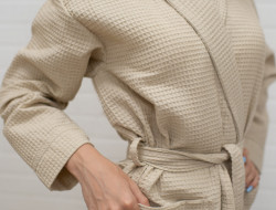 Халат женский вафельный NUSA L беж