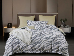 Постельное белье фланелевое из тенсела ASABELLA Зебра 50х70 (2шт), 70х70 (2шт) евро