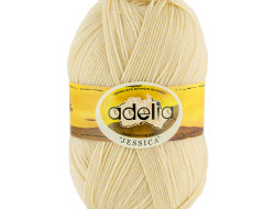 Пряжа ADELIA JESSICA №19 экрю 67% шерсть, 33% полиэстер, 5 шт х 100 гр, 260 м +/- 10 м