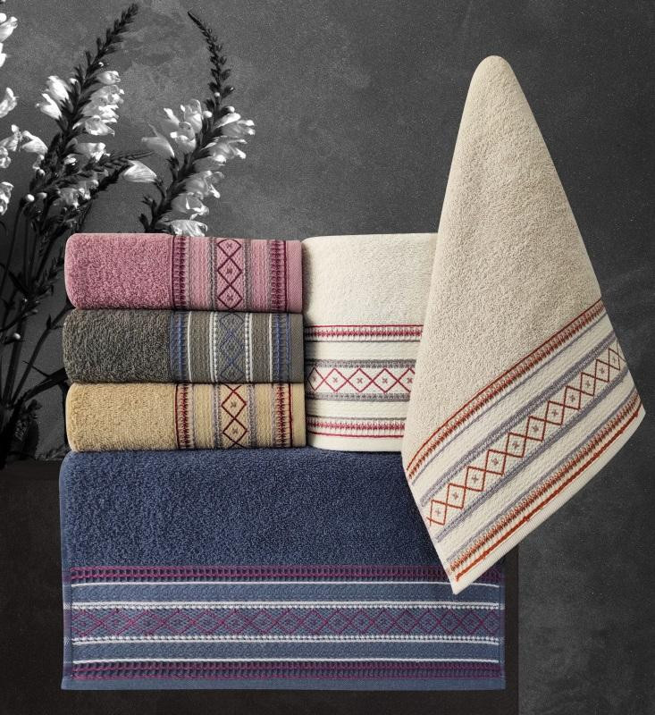 Набор полотенец махровых хлопковых KARVEN H2254 LINE 50х90 (6шт)