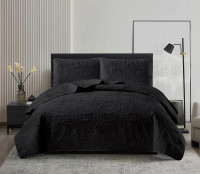 Покрывало тонкое велюровое TANGO CASABLANCA черное 220х240