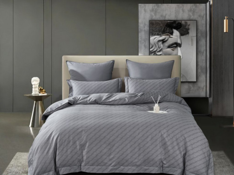 Постельное белье из египетского хлопка Premium ASABELLA Иллюзия 50х70 (1шт) и 70х70 (1шт) 1,5-спальное