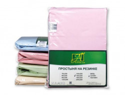 Простыня из сатина на резинке АЛЬВИТЕК розовая 180х200
