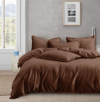 Постельное белье из люксового сатина АЛЬВИТЕК ОCA-008 молочный шоколад 70х70 (2шт) 2-спальное