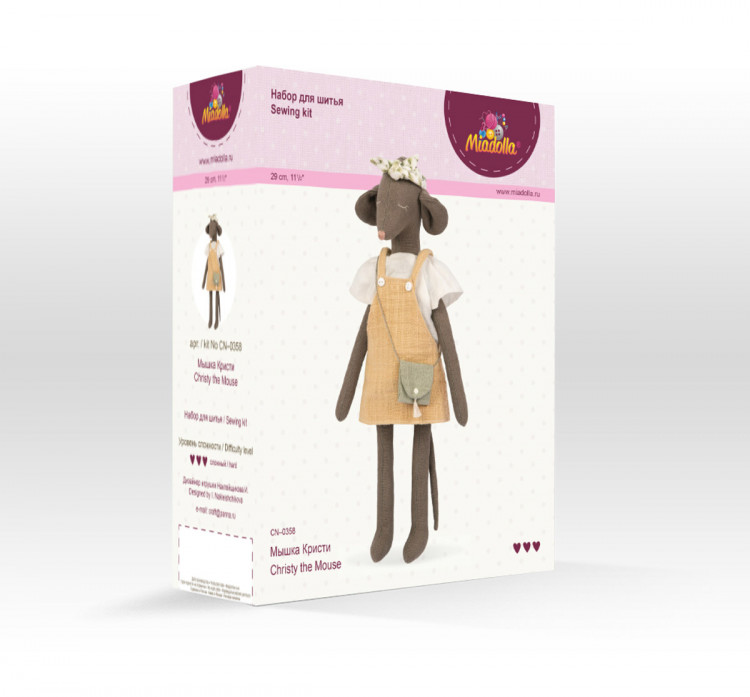 Набор для изготовления игрушки Miadolla CN-0358 Мышка Кристи
