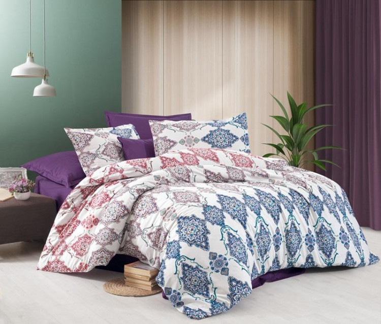 Постельное белье из ранфорса SAREV BAZAAR N137 SEMIRAMIS V3-MOR 50х70 (2шт) евро