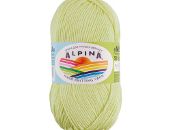 Пряжа ALPINA MELISSA №14 салатовая 95% вискоза, 5% кашемир 10 шт х 50 гр, 125 м +/- 6 м
