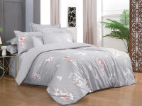 Постельное белье из сатина де люкс SAREV 300TC N082 LIDA V2-GRI 50х70 (4шт) евро
