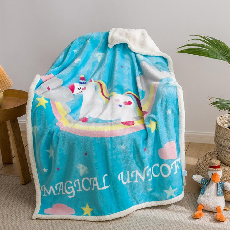 Плед детский фланелевый из микрофибры с шерпой TANGO LEONCELLO LEO1410-25 100х140