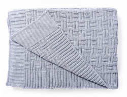 Плед вязаный из акрила BELPOL ШАХМАТЫ сумерки 130х170