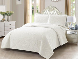 Покрывало тонкое велюровое TANGO CASABLANCA белое 220х240