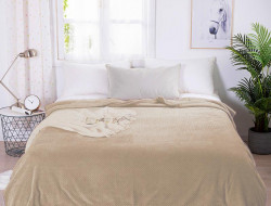 Плед однотонный из микрофибры TANGO SPIGA SP-26 бежевый 200х220