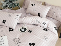 Постельное белье из твил-сатина TANGO игривый котик 70х70 (2шт) 1,5-спальное