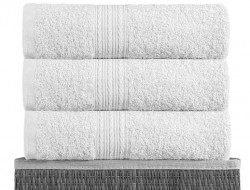 Простыня махровая BAYRAMALY белая 180х210