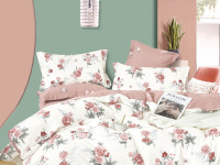 Постельное белье из твил-сатина TANGO розочки 70х70 (2шт) 1,5-спальное