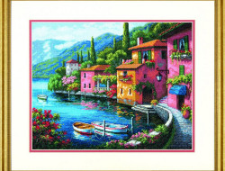 Набор для вышивания DIMENSIONS 70-35285 Посёлок на берегу озера 38x30 см
