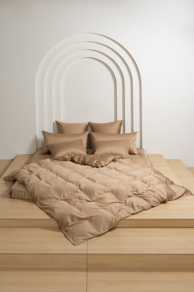 Постельное белье с простыней на резинке 180х200 GERMAN GRASS SAND BRILLIANT GRASS 50х70 (2шт), 70х70 (2шт) евро