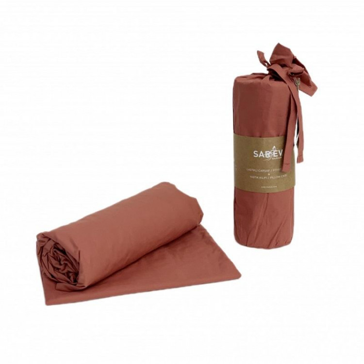 Простыня на резинке из ранфорса SAREV P953 V74 KIREMIT 200х200х35 с наволочками 50х70 (2шт)