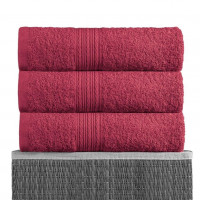 Простыня махровая BAYRAMALY бордовая 180х210