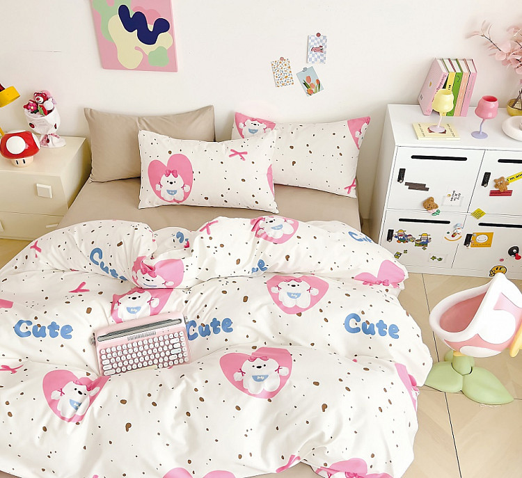 Постельное белье из сатина TANGO мишутка 50х70 (2шт) 1,5-спальное