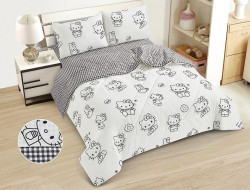 Постельное белье из твила с одеялом TANGO PRIMAVERA W-76 50х70 (2шт) евро