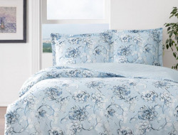Постельное белье из сатина TAC MINNA бирюзовое евро