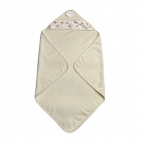 Полотенце детское махровое с уголком KARVEN D037 BASKILI KUNDAK krem v2 90х90