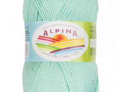 Пряжа ALPINA ANABEL №137 светло-бирюзовая 100% мерсеризованный хлопок 10 шт х 50 гр, 120 м +/- 6 м