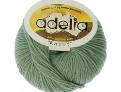 Пряжа ADELIA KATTY №13 светло-зеленая 100% шерсть, 10 шт х 50 гр, 150 м +/- 10 м