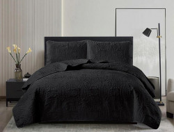 Покрывало тонкое велюровое TANGO CASABLANCA черное 180х240