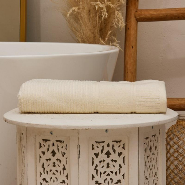 Полотенце махровое TAC DORA KREM кремовое 50х90