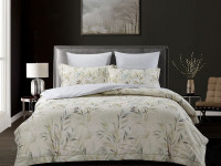 Постельное белье из фланели ASABELLA Ветки бамбука 50х70 (2шт) и 70х70 (2шт) евро