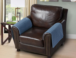 Накидка на подлокотники из микрофибры TANGO SOFA светло-синяя 50x70 (1шт)