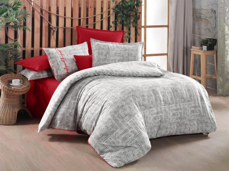 Постельное белье из фланели SAREV FANCY N296 FREDDY V1-GRI 50х70 (2шт), 70х70 (2шт) семейное