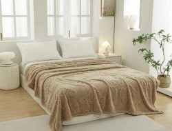 Плед из микрофибры TANGO БАБОЧКИ бежевый 150х200