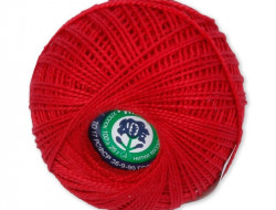 Пряжа СПБ ИРИС №0906 красный мак 100% мерсеризованный хлопок 20 шт х 25 гр, 150 м