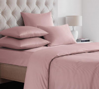 Простыня на резинке из сатина SAILID SL-2-180 пудра 180х200х25