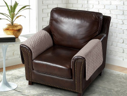 Накидка на подлокотники из микрофибры TANGO SOFA светло-коричневая 70x70 (1шт)