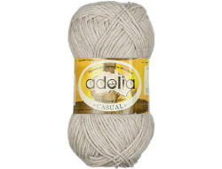 Пряжа ADELIA CASUAL №03 серо-бежевая 72% хлопок, 28% акрил, 10 шт х 50 гр, 130 м +/- 6 м