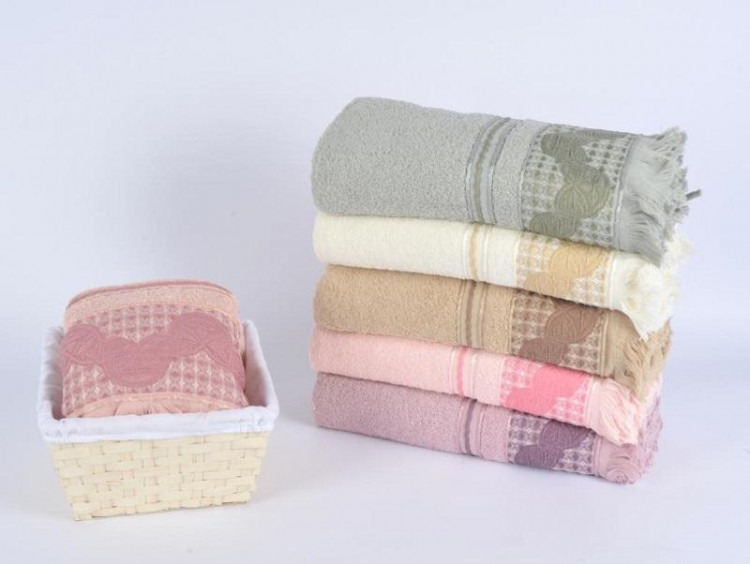 Набор полотенец махровых хлопковых KARVEN H2045 TURKBUKU 50х90 (6шт)