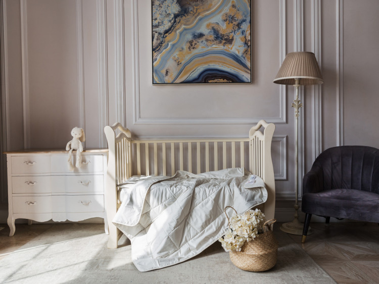 Одеяло стеганое GERMAN GRASS BABY ORGANIC LINEN GRASS 100х150 всесезонное Light