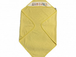 Полотенце детское махровое с уголком KARVEN D037 BASKILI KUNDAK sari v2 90х90